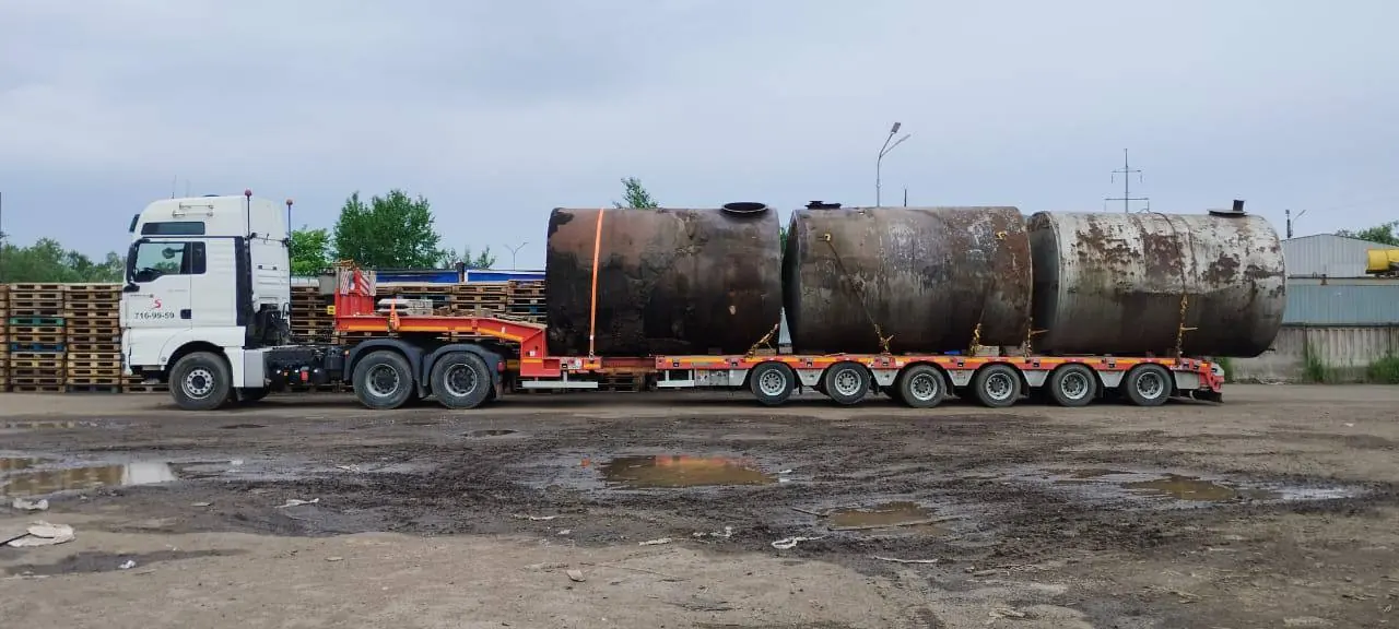 Перевозка спецтехники на низкорамном трале